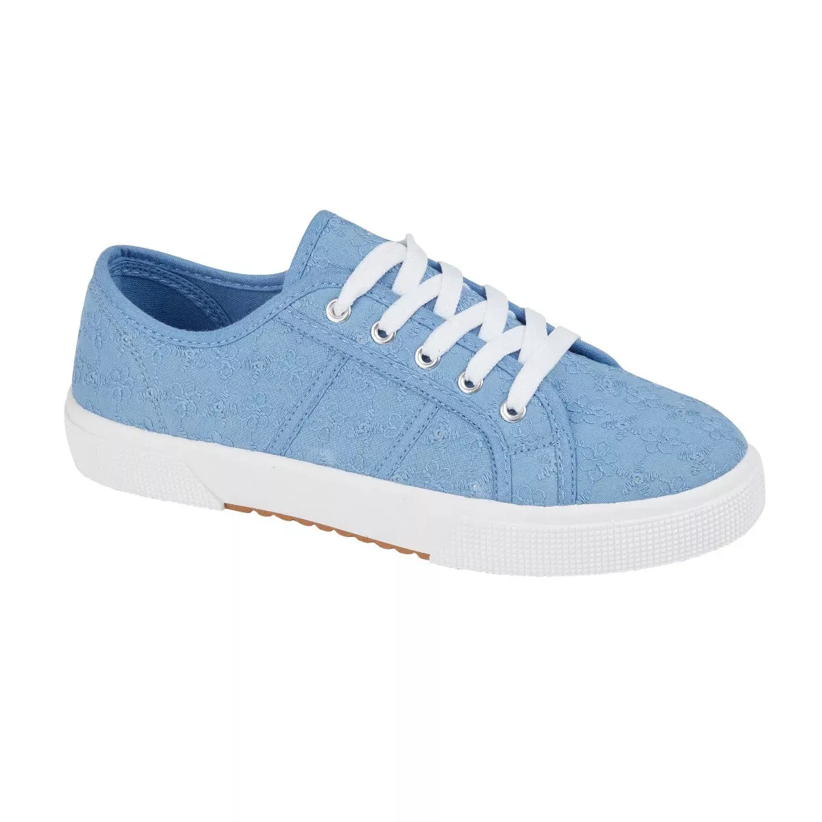 ZITA Ladies Floral Trainers Shoes Plimsoll Sneakers Lace Up Womens Canvas Pumps Sizes