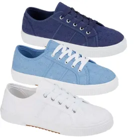 ZITA Ladies Floral Trainers Shoes Plimsoll Sneakers Lace Up Womens Canvas Pumps Sizes